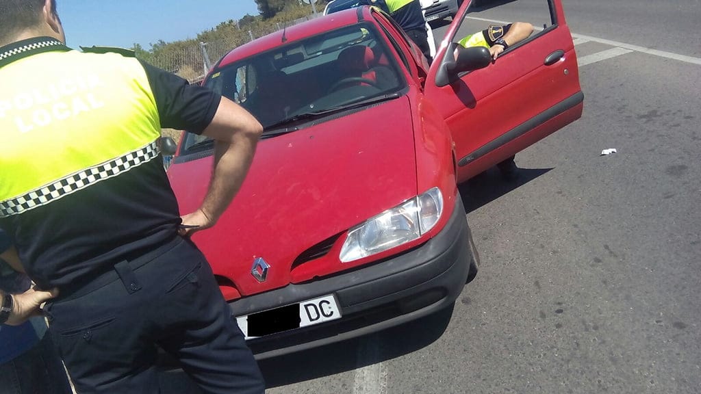 Coche detenido por la Policía Local de Xàbia