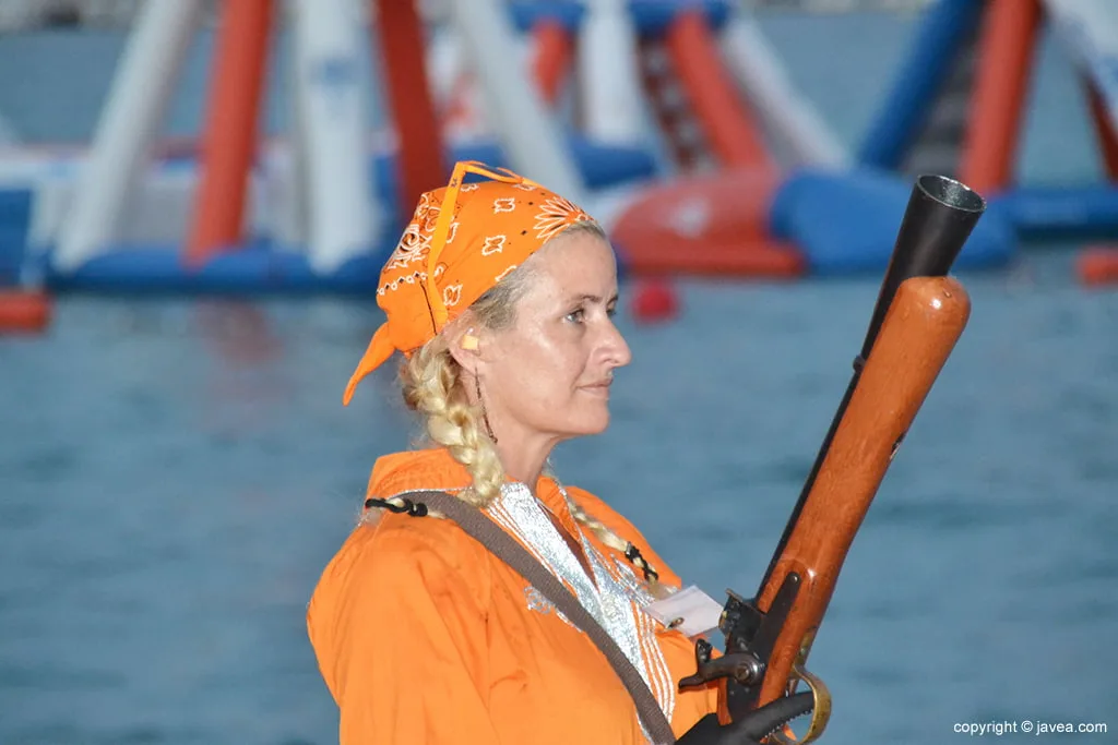 Guerrera mora con su trabuco