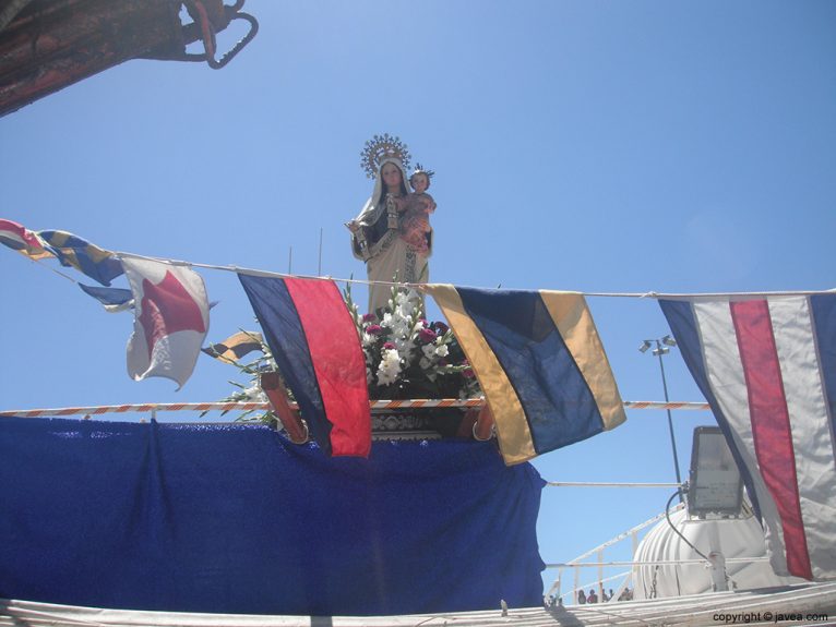 La Virgen del Carmen sur le bateau