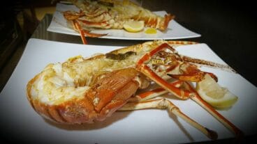 Langosta cocinada Restaurante Noray