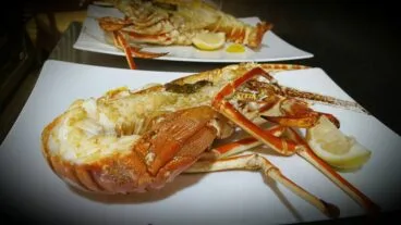 Langosta cocinada Restaurante Noray