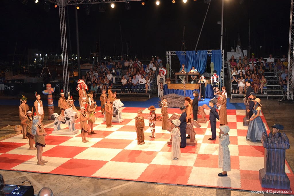 Partida del XIX Ajedrez Viviente de Xàbia