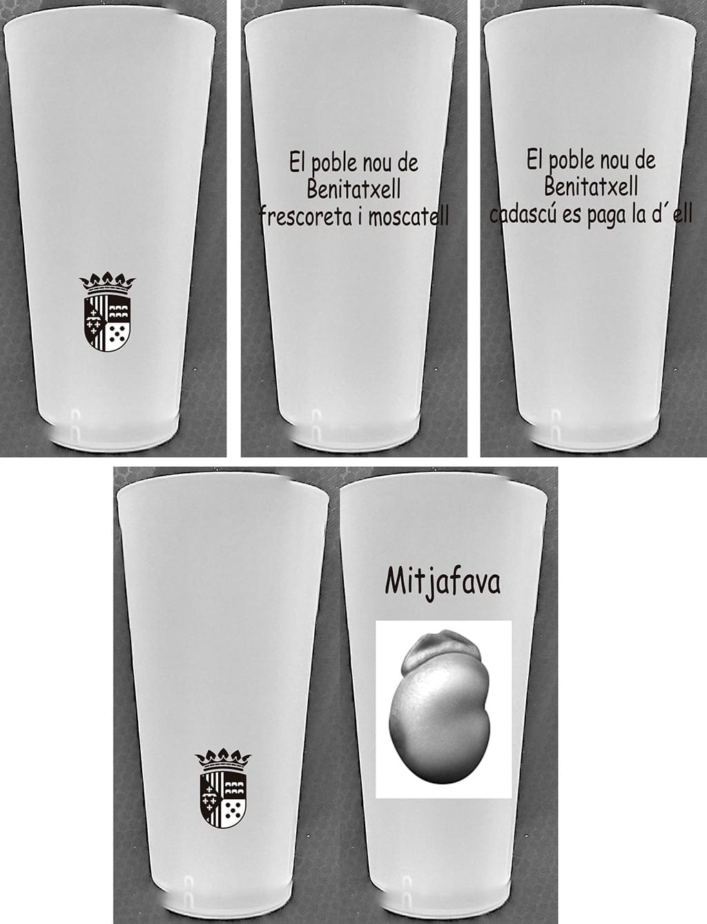 Vasos reciclables de plástico