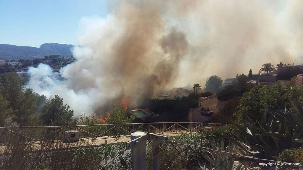 Incendio Urbanización Nova Xàbia
