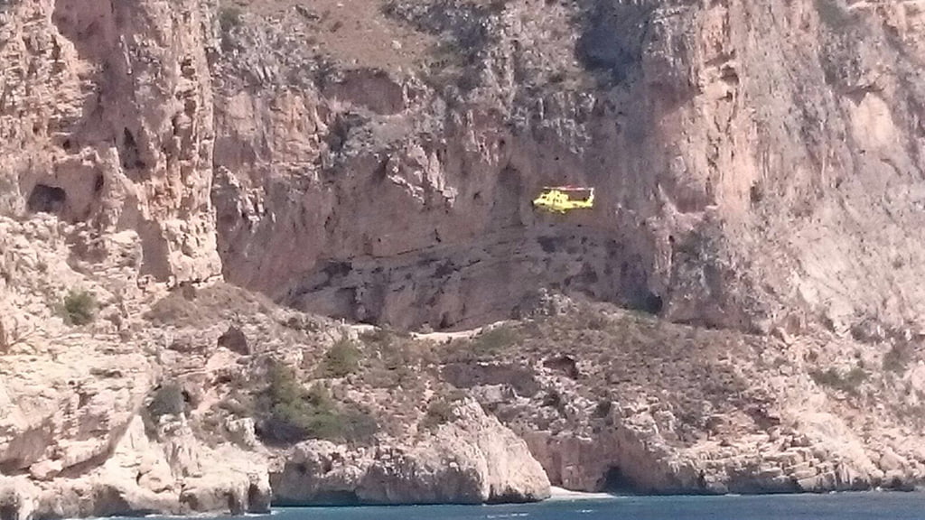 El helicóptero de rescate