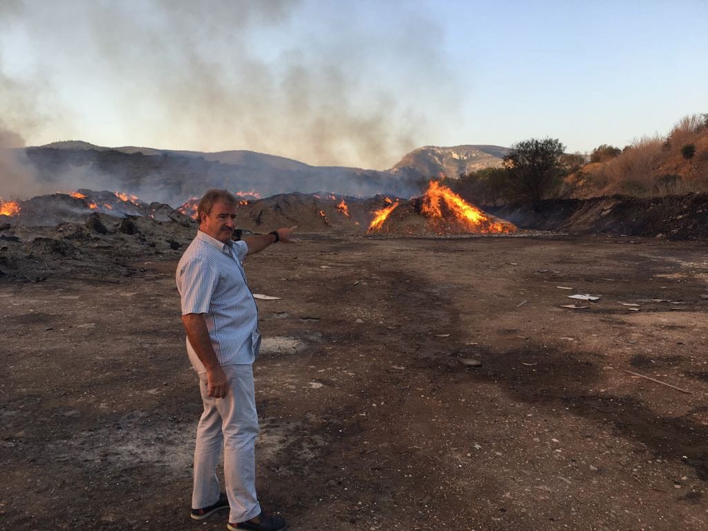 El fuego de Ramblars está estable y controlado