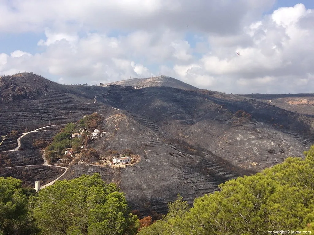 Incendio forestal La Granadella
