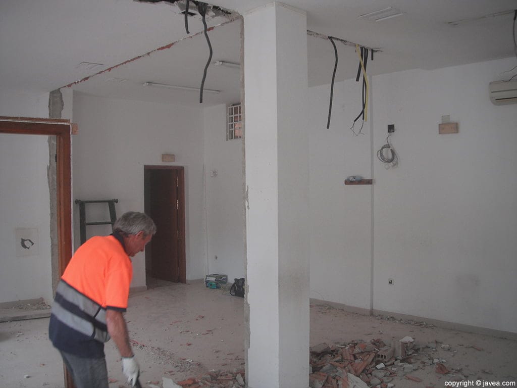 Obras de adecuación del nuevo espacio para jóvenes