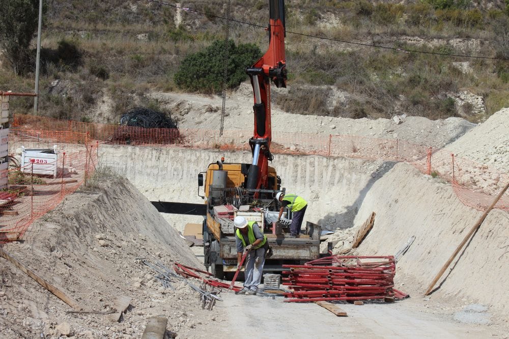 Obras en la depuradora de Benitatxell