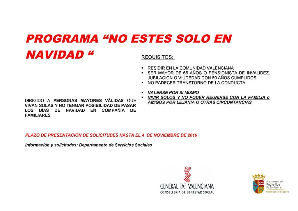 Cartel de Servicios Socialess 2016