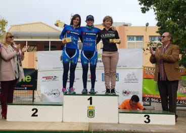 Alicia Margalejo y Noemi Guillem en el podio