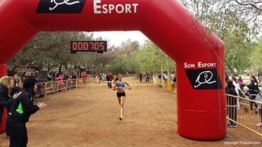 Amelia García entrando en meta