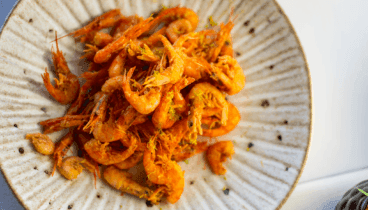 Gambas en La Perla de Jávea