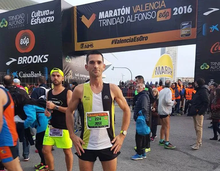 José Manuel García en el Maratón de Valencia
