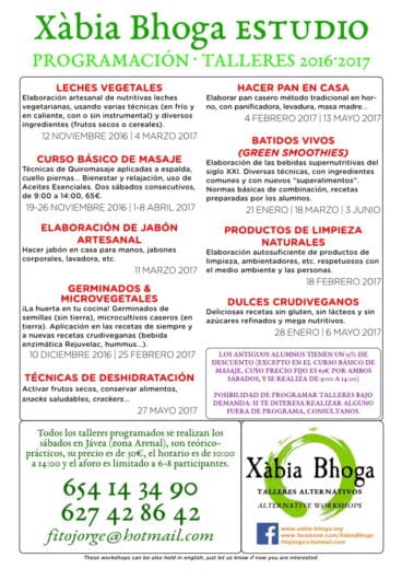 Programación Talleres alternativos