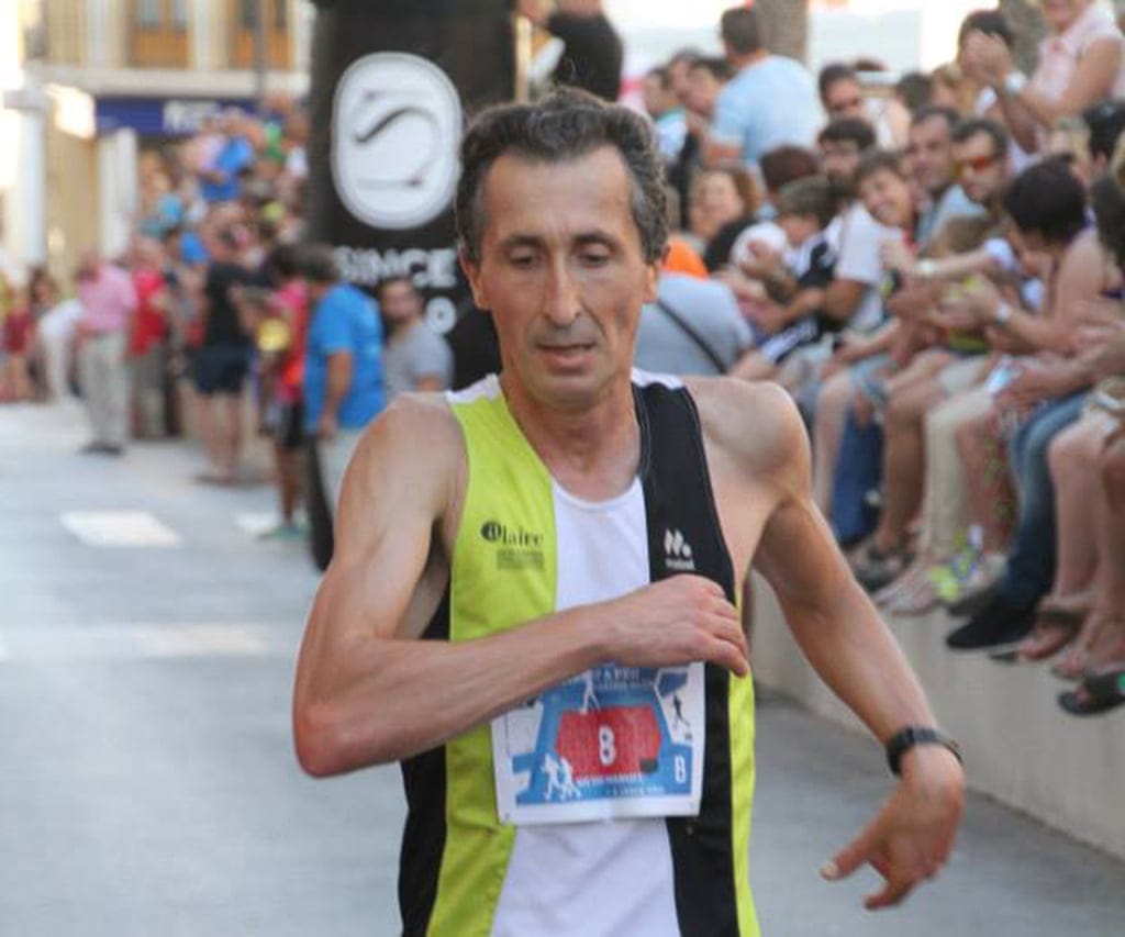 Víctor Fernández tras acabar una carrera