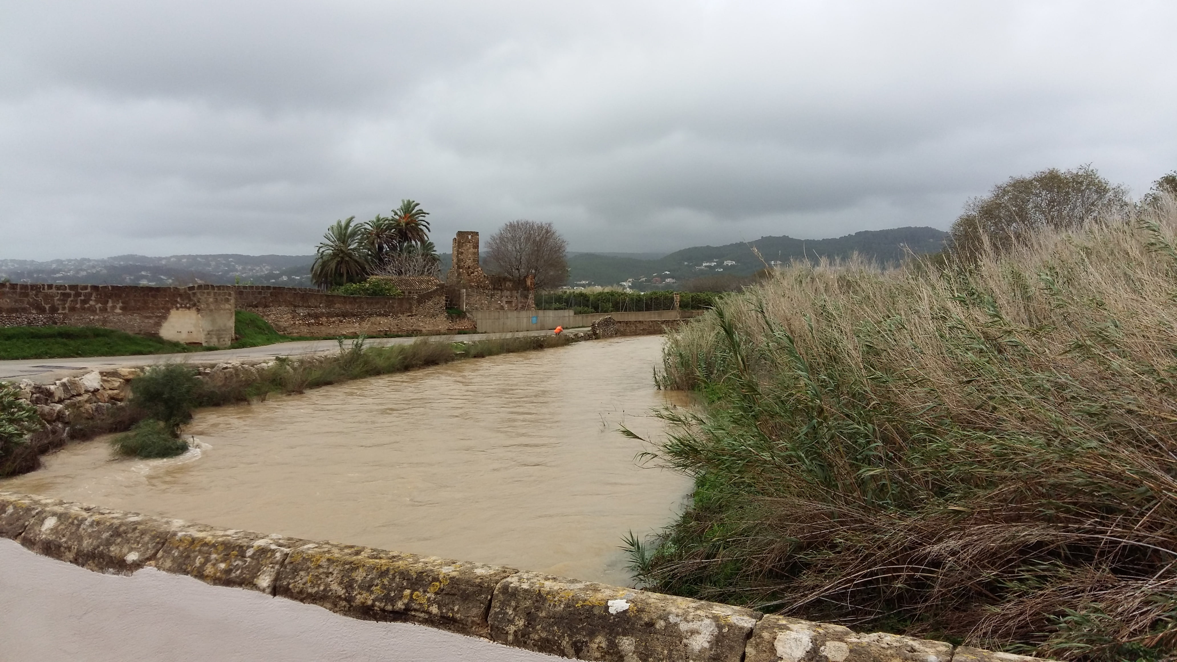 Río Gorgos antes de desbordarse