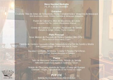 Menú de Navidad Casa Grau
