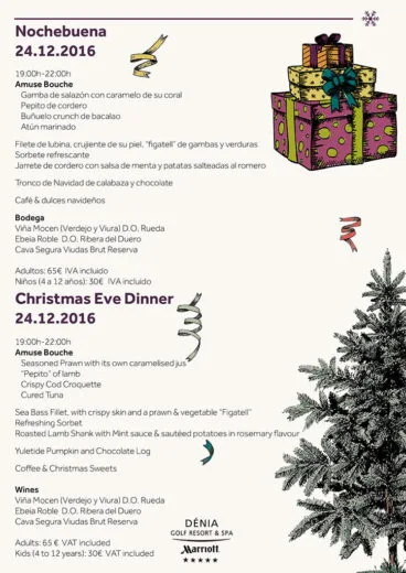 Nochebuena en Hotel Dénia Marriott La Sella Golf Resort & Spa