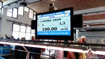 Panel de subasta de la Gamba de Primera