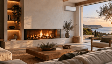 Exposición de chimeneas modernas y estufas de leña Naymo Calor