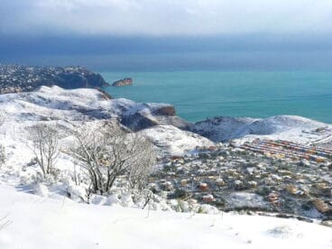 Fotografía de Benitatxell nevado de Luis Montolio