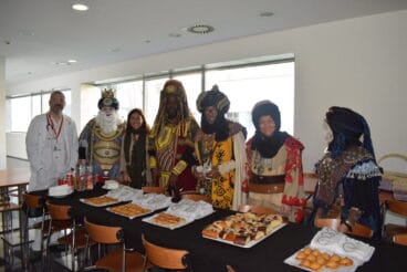 Los Reyes Magos tomando un tentempié
