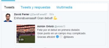 Tweet de David Ferrer