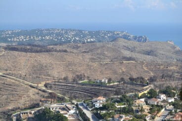 Zona afectada por el incendio de La Granadella