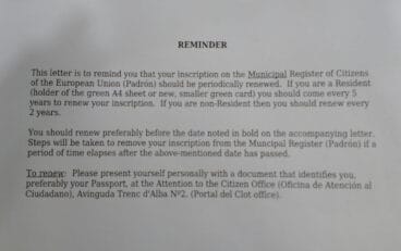 Notificación para el extranjero comunitario