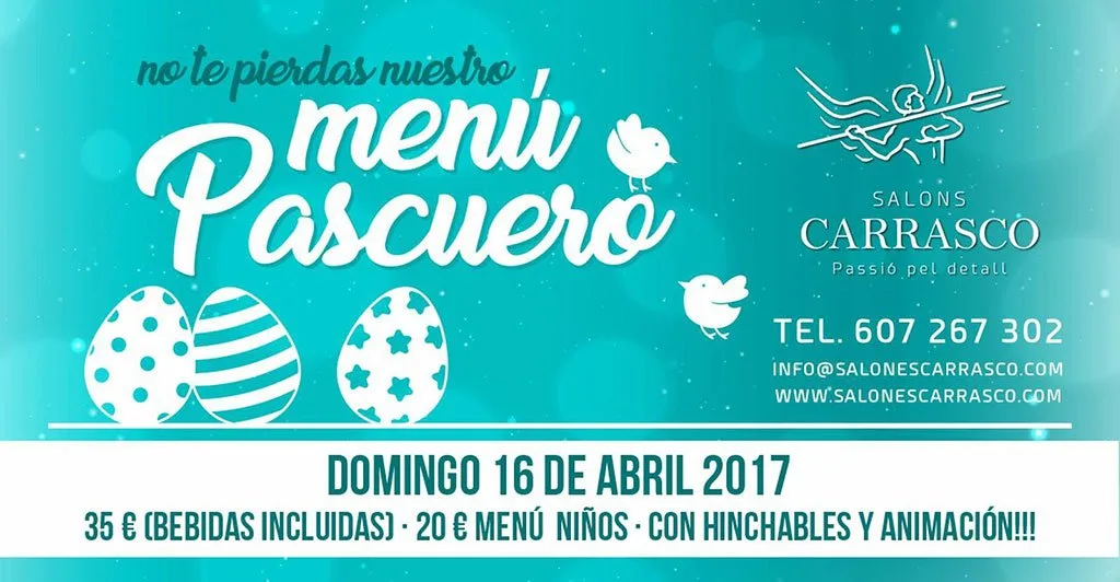 16 de abril pascua en Salones Carrasco