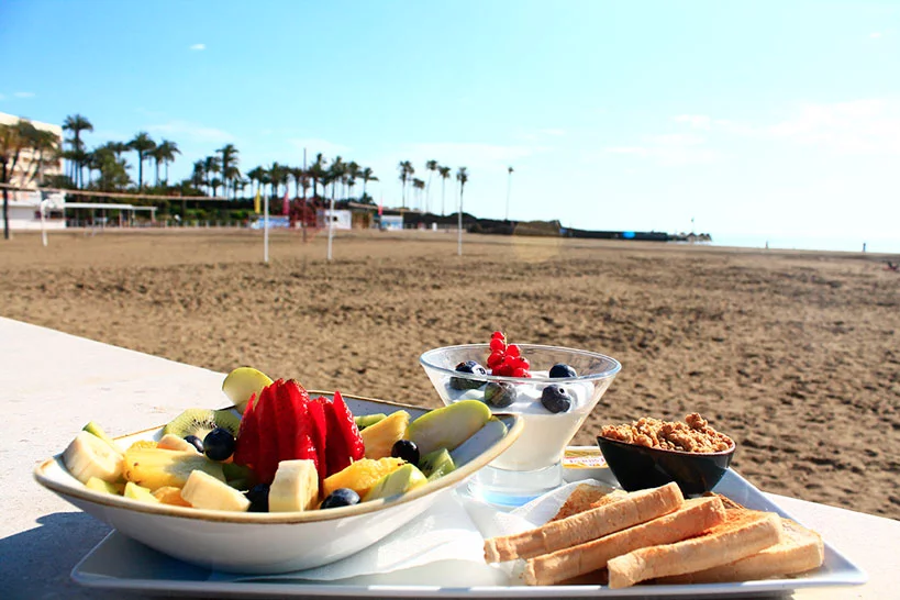 Desayunar en la playa Restaurante La Fontana