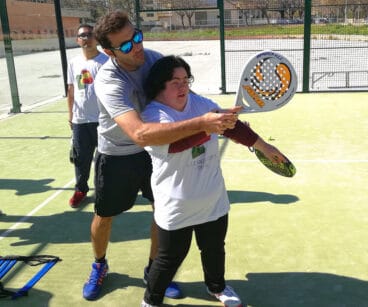 Enseñando un golpe de pádel
