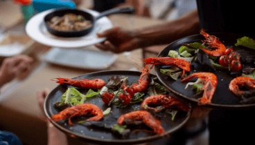 Gamba roja de Dénia en La Fontana