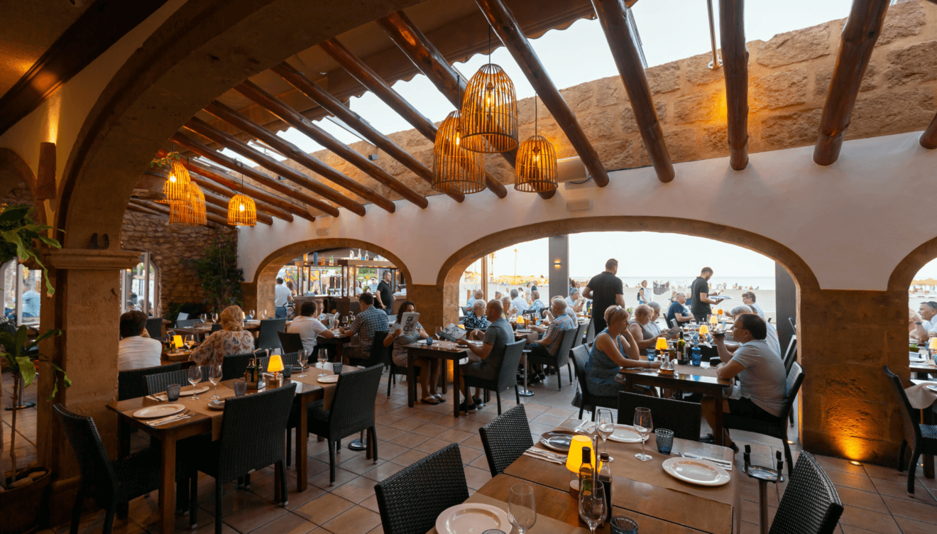 Terraza cubierta de La Fontana en Jávea