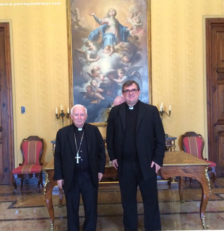 Cardenal Cañizares y el parroco Maño