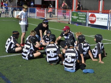El entrenador Daniel Wolff del equipo Sub 10