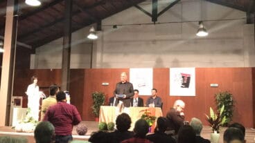 Tomás Sivera en el certamen de pintura Salvador Soria