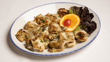 Alcachofas en Restaurante Mezquida