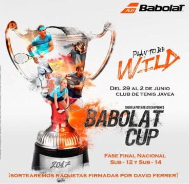 Cartel Torneo Babolat Cup en Xàbia