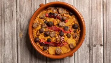 Delicioso arroz al horno en Restaurante Mezquida