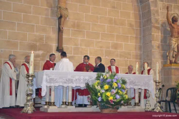 Solemne misa en el día de la fiesta de Jesús Nazareno