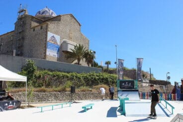 Durante la exhibición de skate en Benitatxell