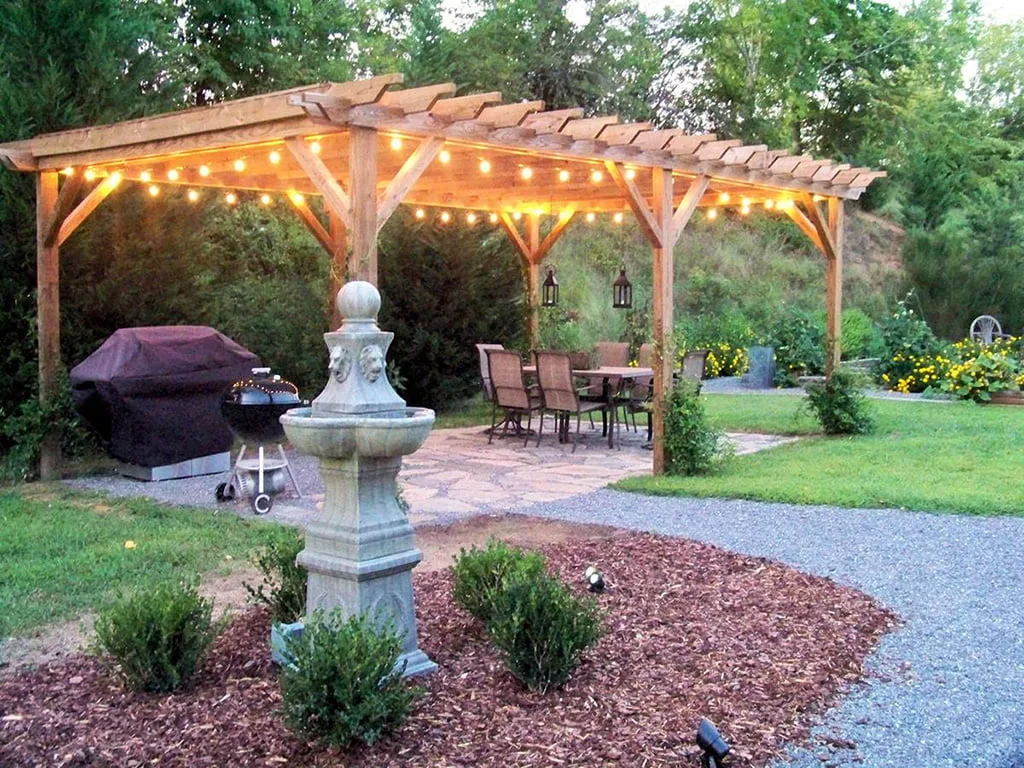 Pérgola iluminada BricoMaderWood