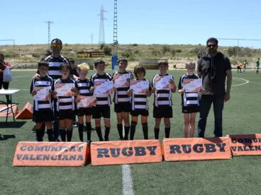 Equipo Sub 10 de la Escuela Municipal de Rugby Xàbia