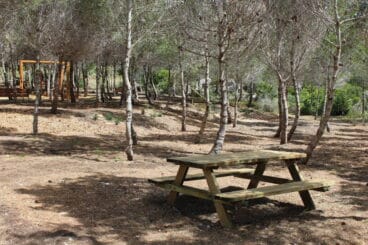 Merenderos en el parque biosaludable