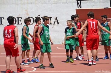 Protagonistas del partido Xàbia-Pego masculino