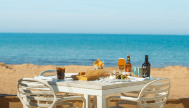 Comer en la playa de Dénia