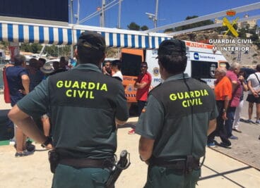 Llegada de los rescatados a Moraira