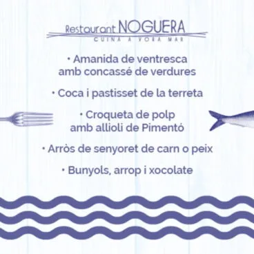 Menú Sant Josep Restaurant Noguera